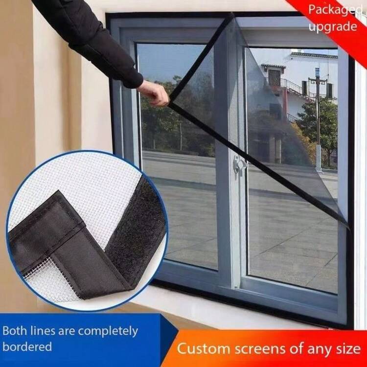 Mosquito Repellent Artifact In Scorching Summer! Mosquito Screen And Window Net Are Essential Items For Every Household In Summer. Installation Is Extremely Simple, It Is And Healthy, And Eliminates All Mosquitoes And Insects. Black Veil With Black Border (Black Hook And Loop Included As A Gift) - A - View 40