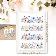 Cute Flower Dragonfly Bird Clay Transfer Paper Making Soft Ceramic Earrings Polymer Clay Water Transfer Paper For Jewelry DIY Craft Supplies - 1Pc - View 15