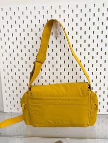 1 pieza Bolso de hombro unisex de moda, bolso cruzado tipo mensajero con solapa de estilo coreano casual y versátil, minimalista - Multicolor - Ver 10