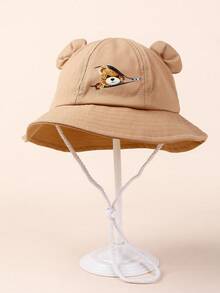 1pc Infant/Toddler/Kids Cartoon Bear Print Sun Hat, Unisex Baby/Children Bucket Hat For Spring/Summer/Autumn - 1PC - View 10