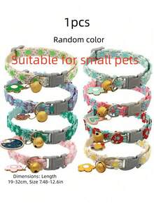 1 chiếc vòng cổ kiểu công chúa cho mèo và chó, có chuông, thiết kế nơ kẻ caro, khóa cài, kích thước điều chỉnh được, phù hợp cho thú cưng nhỏ. - Nhiều màu - Xem 8