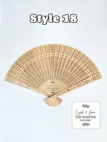 Personalized Wedding Hand Fan, Engagement Gift, Bride Gift, Party Favors, Groomsman Gift, Thank You Gift, Wholesale Personalized Wedding Guest Gifts Hand Fan - Multicolor - View 31