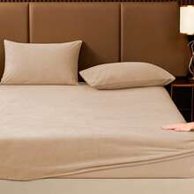 King Size Fleece Sheet Set Measuring 260x230cm. Softness And Comfort. - 米色 - 查看 4