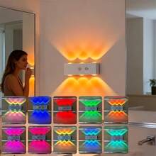 New Smart 7-Color RGB Lighting Motion Sensor Magnetic Rechargeable Cat Eye Atmosphere Lamp - White - View 2