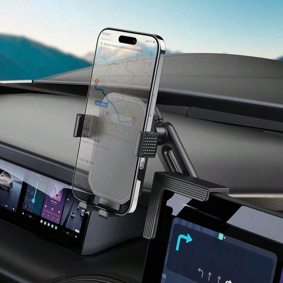 360° Adjustable 3-Point Stable Clamp Center Display Stand Holder, Suitable For Phones Up To 1.06 Inch Thick, Can Be Placed Vertically Or Horizontally