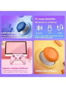 GAMESIR 遊戲手把T4 Nova Lite 霍爾搖桿，精準操控 人體工學，舒適握持 PS5同級扳機 零漂移 高順滑 高耐損容限 多色可選 - 查看 4