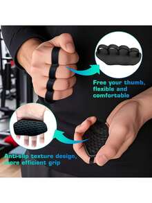 2 miếng đệm silicon màu xám, bền và tiện dụng để nâng tạ, tập luyện thể dục, chống trượt, dùng cho tập luyện, yoga, nâng tạ, unisex, không cần pin. - Nhiều màu - Xem 8