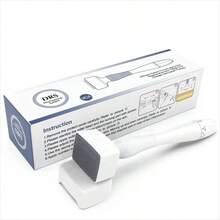 140A 可调节微针滚轮，紫色微针滚轮，可重复使用，微针美容仪，美容工具，美容必备品，面部按摩滚轮，送给女性的完美礼物，节日、学校、化妆必备品 - 白色 - 查看 1