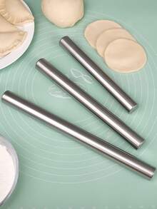 1pc 430 Stainless Steel Hollow Rolling Pin, Available In 20/25/30cm, Dumpling Wrapper / Pizza Dough / Pasta / Baking, Non-Stick, Easy To Clean, Anti-Slip, Durable, Baking Tool, Kitchen Essential, Multifunctional Kitchen Gadget, Baking Ritual Goods - View 11