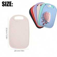1pc Soft Plastic Cutting Board, Non-Slip Kitchen Mat, Suitable For Cutting Meat And Vegetables - Multicolor - View 7