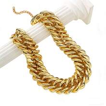 Dây chuyền CCB 30mm Miami, mạ vàng 18K, khóa lò xo, dây xích mắt xích dày kiểu , dây chuyền phong cách rapper, dây chuyền , quà tặng. - Vàng - Xem 4