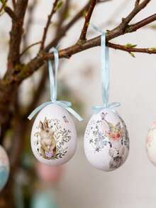 12/24 Quả Trứng Phục Sinh Treo Trang Trí, Hình Thỏ Hoạt Hình, Trang Trí Tiệc Gia Đình, Đồ Trang Trí Hình Trứng Nhiều Màu Sắc, Trang Trí Phong Cách Cổ Điển Mùa Xuân, Trang Trí Nhà Mùa Xuân, Trứng Giả, Tuyệt Vời Cho Trang Trí Lễ Phục Sinh, Đồ Trang Trí Hình Trứng Nhiều Màu Sắc, Đồ Trang Trí Cây Mùa Xuân Phong Cách Nông Trại, Vật Trang Trí Giỏ Quà. - Xem 7