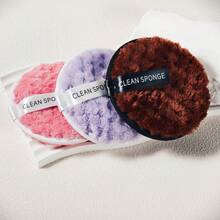 4/2pcs Reusable Gentle Makeup Remover Cleaning Puffs Cleansing Makeup Sponges - Multicolor - View 2