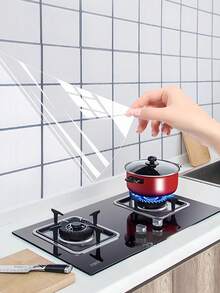 Removable Wall Protection Film Waterproof Oil-Proof Easy To Clean Multi-Function Electrostatic Adsorption Protective Film Kitchen Wall Invisible Oil-Proof Film Suitable For Stove And Countertop Kitchen Bathroom Essential Accessories Home Kitchen Decor - Multicolor - View 2