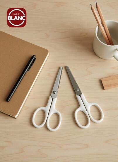 Mini White Scissors, Portable Stainless Steel Blade Paper Cutter, Handmade Stationery, Gift For Office School, Tools For Men