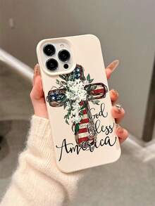 1pc New Hot-Selling Beige Leather Texture TPU Cross & Flower Pattern Shockproof Phone Case Suitable For IPhone 17 Pro Max/17/17 Pro/16 Pro Max/16 Pro/16/15 Pro Max/15 Pro/15 Plus/15/14 Pro Max/14 Pro/14 Plus/14/13 Pro Max/13 Pro/13/12 Pro/12/11/XR And Galaxy S25/A14/A23 5G/A15/A32/A33/A53/S20 FE/S21/S23/S24/S25/S24 Ultra/A71/A55/A36/S21 FE/S24 Plus/S23 Ultra/S25 Ultra, Can Be Used As New Year, Holiday, Ramadan, Couple, Birthday, Family, Girlfriend, Boyfriend Or Self-Use Gift - Multicolor - View 4