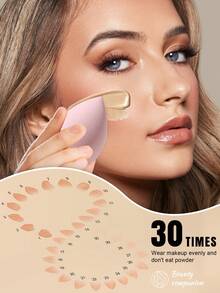 9Pcs Waterdrop Makeup Sponges Non Latex Makeup Sponge For Foundation Powder Concealer - Soft Skin Friendly Blending Tools - Multicolor - View 6