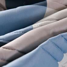 1件亲肤简约格子+花卉绗缝宽边夏季被，柔软细腻，吸湿透气，简约优雅，时尚空调被，轻盈透气夏季被 - 幽蘭 - 查看 8