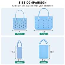 1 EVA Beach Bag, Tote Bag, Casual Tote Bag, Women's Picnic Shoulder Bag, Waterproof, Lightweight, Durable, Multi-Functional Essential Bag, Multi-Functional Shoulder Bag Shopping Tote Bag, Mesh Bag, Multi-Functional Toiletry Bag, Bathroom Bag And Shoulder Bag, Lightweight, Large Capacity, Portable Mesh Beach Bag, Suitable For Family Travel, Vacation, Beach, Camping And Hiking, Summer Bag, Cosmetic Bag - 彩色 - 查看 3