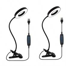 3种调光模式 USB供电LED台灯，亮度可调，灵活鹅颈设计，护眼灯，适用于会议、美甲、办公室、卧室、家庭、书房等多种场景。 - usb插電 - 查看 13