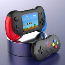 X9M Portable Retro Video Handheld Games Console 3.5-Inch Joystick Console Built-In 666 Game Wireless Controller Gaming Stick Rechargeable Connected Tv - Multicolor - View 2