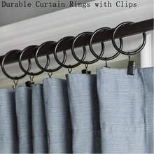 44 Pieces Of Curtain Ring Straps With Clips, Curtain Hanging Rings, Metal Curtain Hook Clips. Available In Two Sizes: Inner Diameter Of 1.3 Inches (Approximately 3.2 Cm) And Inner Diameter Of 0.98 Inches (Approximately 2.5 Cm). Suitable For Curtain Rods With A Maximum Diameter Of 1 Inch (Approximately 25.4 Cm). Can Be Used To Hang Curtains, Bows, Hats, And More. - Electrophoresis Black - View 10