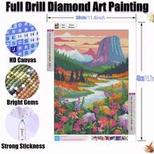 5D钻石画“流水致富”，全钻风景画，客厅大型钻石刺绣，2020新款 - 無框 - 查看 4