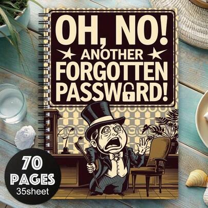 دفتر ملاحظات حلزوني بكلمة سر - 70 صفحة، دفتر يومية ممتع وآمن للمنزل أو المكتب، تصميم كرتوني، صندوق تخزين كلمات السر متعدد الألوان، مناسب لتسجيل تسجيل الدخول إلى المواقع الإلكترونية والاستخدام الشخصي، لوازم مكتبية | رسوم كرتونية | تصميم غلاف فريد، دفتر كلمات السر