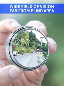 Car Rearview Blind Spot Mirror, Adjustable Wide Angle, 360 Degree Rotation, Reversing Mirror - A - View 7