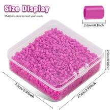 3100 piezas Cuentas de fusión de mini píxeles de 2.6 mm, cuentas de hierro para rompecabezas, alta calidad para manualidades DIY y regalos - Cuentas Perler de 2,6 mm - Ver 2
