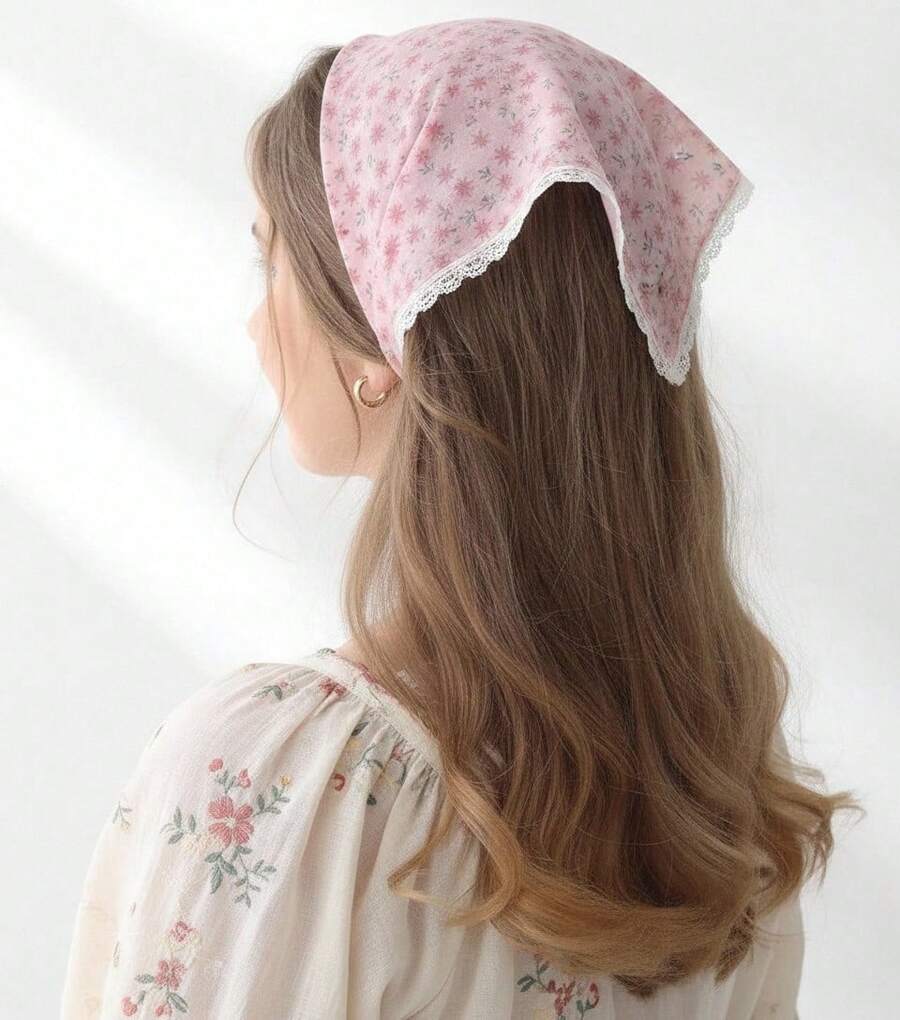3 件女孩花朵和雏菊印花头带，休闲日常佩戴 - 彩色 - 查看 1