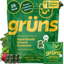 Gruns Adults Super Greens Multi-Vitamin Gummies - 低糖 - 查看 9