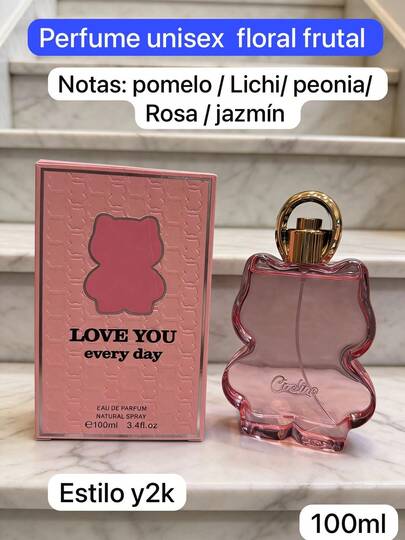 Onlyou PERFUME LOVEME estilo y2k gato oso negro Oriental Floral rosa Floral Frutal,transmite juventud y frescura,pomelo,sandalo, exito en la red,unisex ,para ocasion especial,regalo ideal ,para dama moderna ,FACIL PARA LLEVAR,
