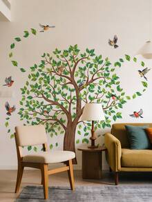 1 Bộ Hình Dán Tường Hình Cây, Decal Trang Trí Phòng Ngủ, Phòng Khách, Nhà Bếp, Phòng Tắm - Nhiều màu - Xem 12