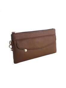 1件装极简主义女士手持钱包 韩版压纹格纹小钱包零钱包 复古男女通用商务休闲女士礼物钱包手提包长款钱包腕包女士钱包手拿包腕包 - 白色 - 查看 17