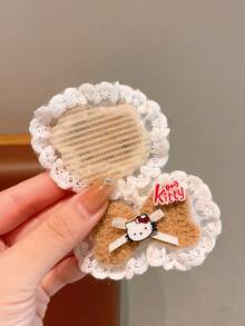 SANRIO 2片可爱卡通蕾丝魔术贴发际线贴纸，不伤头发，适合日常佩戴 - 彩色 - 查看 7