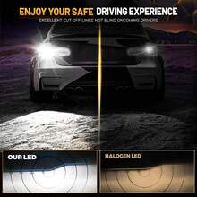 DrViAion 2 支装升级版 6 根铜管 H7 LED 大灯灯泡，适用于 H1 H7 H11 9005 9006 H4，160000 流明，280 瓦，6000K 冷白光，采用高功率 7585CSP 芯片，1:1 精准光型，亮度提升 2200%，安装简便 - A - 查看 8