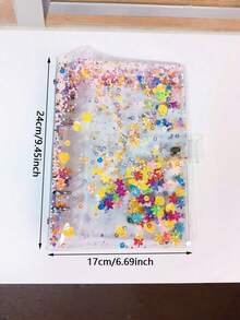 1 cuốn sổ tay A5/A6 dạng vỏ hạt cườm (không bao gồm giấy trong)/giấy trong (25 tờ), sổ nhật ký rời thủ công dễ thương A6/A5 dạng vỏ hạt cườm/giấy trong (25 tờ) Album ảnh - Nhiều kiểu dáng - Xem 5