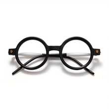 Artistic Retro Round Frame Large Face Reading Glasses For Women - High-End Fashion  Light Lenses, Durable PC Frame, Suitable For Elderly And Adults, - Black - View 6