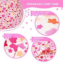 - WEKAPO Stuffed Animal Storage Bean Bag Chair 100cm Extra Large 120cm Quality YKK Zipper Premium Cotton Canvas ()Decoración de cuarto, Muebles, Herramientas para hombre, Muebles para cuarto - [AUTOMÓVIL CLUB BRITÁNICO - Ver 5