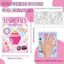 Princess Coloring Book Set - Girls Cartoon Coloring And Dress Up Game Coloring Book, Parent-Child Makeup Game, Suitable For Back To School Season, Perfect Gift For Little Fashion Lovers, Creative Kids And Role Play Enthusiasts - Multicolor - View 2