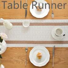 Table Runners For Dining Table Table Runner Sideboard Runner With Home Holiday Party Decor Table Linen Lines Kitchen Dining Room Bedroom Dresser Rustic Home Decor 30*180CM Dee - Brown - View 4