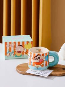 CRAYON SHINCHAN Cốc sứ Crayon Shin-Chan 460ml mới có vạch chia dung tích, cốc uống nước/sáng thời trang dùng trong gia đình. - Nhiều màu - Xem 4