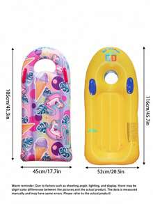 Inflatable Surfboard With Handle, Beach Floating Surfboard, Lightweight & Portable, Water Sports, Pool Inflatable Surfboard, Adult Summer Beach Surfing Swimming Board, 5 Styles, Beach Essential, Beach Accessories - Multicolor - View 8