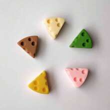 Bộ 5/10 nam châm tủ lạnh hình pho mát mini, những chiếc nam châm nhỏ xinh dùng để trang trí tường ảnh, trang trí nhà cửa, đồ thủ công DIY, trang trí tường ngày lễ, quà sinh nhật, quà tốt nghiệp, v.v. - Nhiều màu - Xem 10