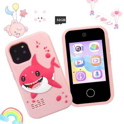 Audio-Enabled Kids' Smart Toy Phone - 32GB Memory Card Compatible & HD Screen - Life Recording & Games, Sweet Gift For Family Gatherings, 3-12 Years Old