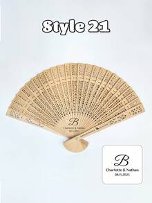 Personalized Wedding Hand Fan, Engagement Gift, Bride Gift, Party Favors, Groomsman Gift, Thank You Gift, Wholesale Personalized Wedding Guest Gifts Hand Fan - Multicolor - View 30