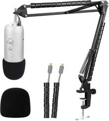 Blue  Mic Stand With Pop Filter - Suspension Microphone Boom Arm Stand With Mic Cover Compatible With Blue  Pro By YOUSHARES - Mic_Stand - View 9