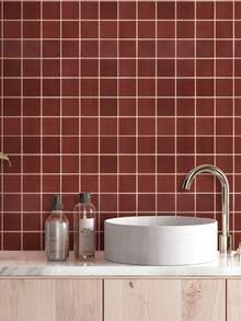 1/10/20 miếng dán tường hình vuông tự dính, tấm ốp tường PVC 3D, decal trang trí tường, trang trí tường phòng khách, ốp tường bếp, phong cách hiện đại phổ biến, trang trí nội thất. - A - Xem 2