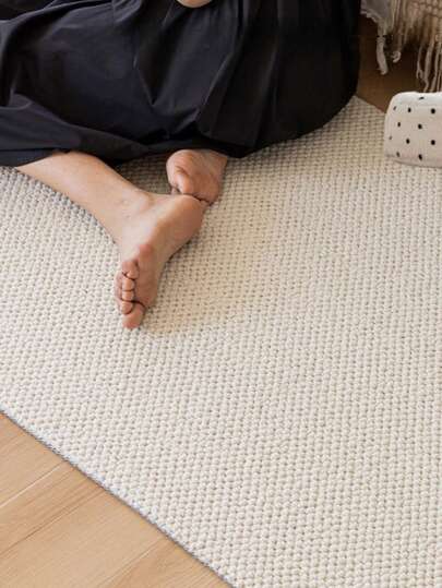 1pc Solid Color Pineapple Pattern Carpet, Thick & Durable, Room Decor, Anti-Slip & Wear-Resistant, Sound Insulation, Easy To Clean, Indoor Doormat, Living Room Rug, Bedroom Carpet, Bathroom Mat, Washable Carpet, Home Decor, Floor Decoration & Protection